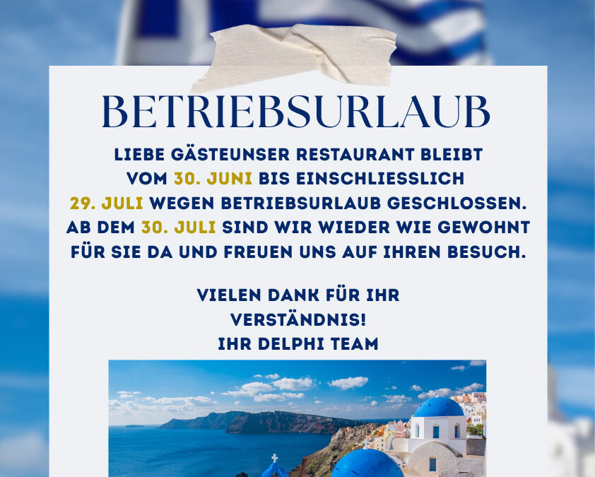 Betriebsurlaub 2025